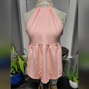High-neck Babydoll Tank